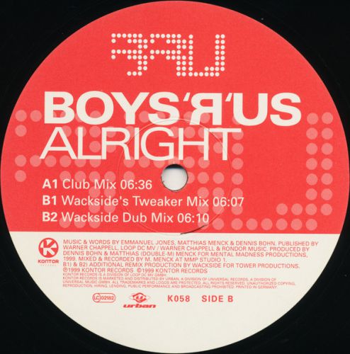 Boys-R-Us - Alright (Gemany, Vinyl 12'') [1999]
